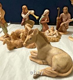 1992 Franklin Mint Nativity 12 Piece Porcelain Set The First Christmas