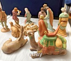 1992 Franklin Mint Nativity 12 Piece Porcelain Set The First Christmas