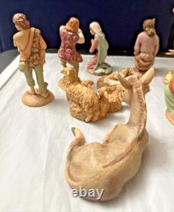 1992 Franklin Mint Nativity 12 Piece Porcelain Set The First Christmas