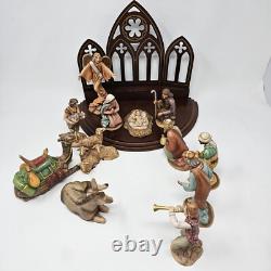 1992 Franklin Mint Nativity 12 Piece Porcelain Set With Creche The First Christmas