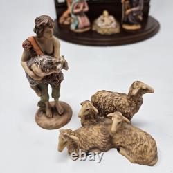 1992 Franklin Mint Nativity 12 Piece Porcelain Set With Creche The First Christmas