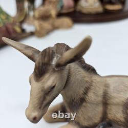 1992 Franklin Mint Nativity 12 Piece Porcelain Set With Creche The First Christmas