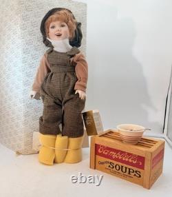 1996 Campbells Soup Franklin Mint 18T Porcelain Doll Bobby Boy (Very Rare) 1996 Campbells Soup Franklin Mint 18T Porcelain Doll Bobby Boy (Very Rare)