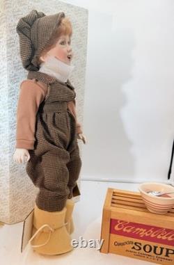 1996 Campbells Soup Franklin Mint 18T Porcelain Doll Bobby Boy (Very Rare)