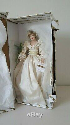 19 Franklin Mint WEDDING PRINCESS DIANA Porcelain doll bride