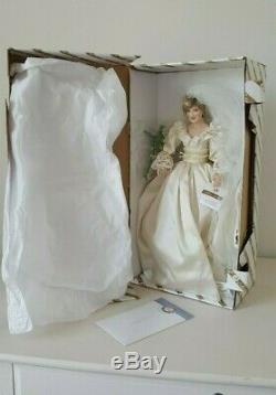 19 Franklin Mint WEDDING PRINCESS DIANA Porcelain doll bride