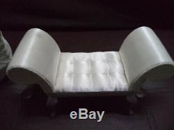 2001 Franklin Mint Love Marilyn Monroe Porcelain Portrait Doll Satin Seat Chair