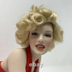 2002 Franklin Mint Forever Marilyn Monroe Porcelain Portrait Red Dress Doll