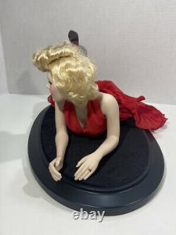 2002 Franklin Mint Forever Marilyn Monroe Porcelain Red Dress Doll Broken Leg