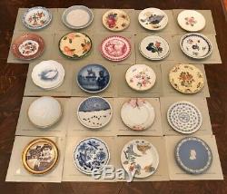 22 Miniature Plates of the World's Great Porcelain Houses w COA by Franklin Mint