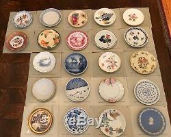 22 Miniature Plates of the World's Great Porcelain Houses w COA by Franklin Mint