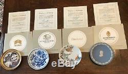 22 Miniature Plates of the World's Great Porcelain Houses w COA by Franklin Mint