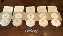 22 Miniature Plates of the World's Great Porcelain Houses w COA by Franklin Mint