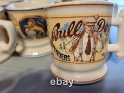 25Porcelain Mug Collection FRANKLIN MINT Set Of With Wood Rack & COA