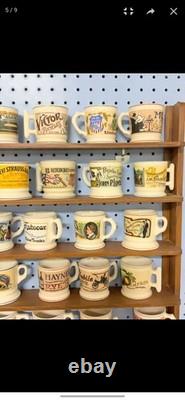 25Porcelain Mug Collection FRANKLIN MINT Set Of With Wood Rack & COA