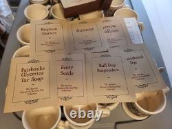 25Porcelain Mug Collection FRANKLIN MINT Set Of With Wood Rack & COA
