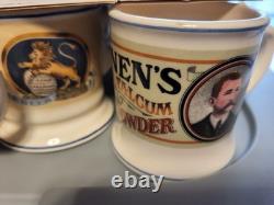 25Porcelain Mug Collection FRANKLIN MINT Set Of With Wood Rack & COA