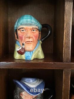 25 Miniature Toby Jugs-Signed by Peter Jackson- withDisplay Case- Made in Malaysia