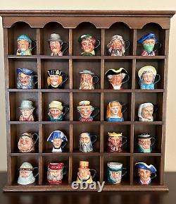 25 Miniature Toby Jugs-Signed by Peter Jackson- withDisplay Case- Made in Malaysia