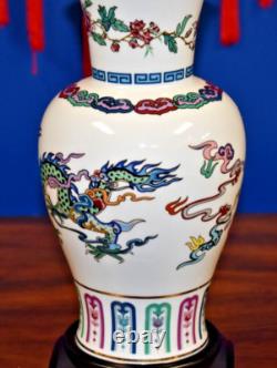 29 Franklin Mint Limited Edition-1985 Celestial Dragon Porcelain Lamp