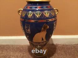 2 Franklin Mint 24kt gold Egyptian Vases fine porcelain, Roushdy Iskander Garas
