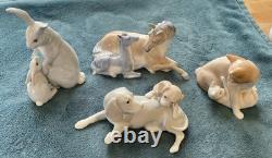 4 FRANKLIN MINT PAUL IPSEN PORCELAIN FIGURINES Tenderness, Playful Moments, Etc