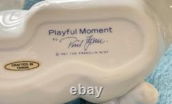 4 FRANKLIN MINT PAUL IPSEN PORCELAIN FIGURINES Tenderness, Playful Moments, Etc