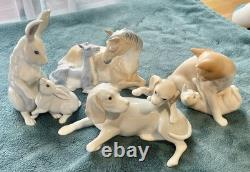 4 FRANKLIN MINT PAUL IPSEN PORCELAIN FIGURINES Tenderness, Playful Moments, Etc