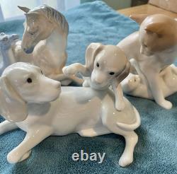 4 FRANKLIN MINT PAUL IPSEN PORCELAIN FIGURINES Tenderness, Playful Moments, Etc
