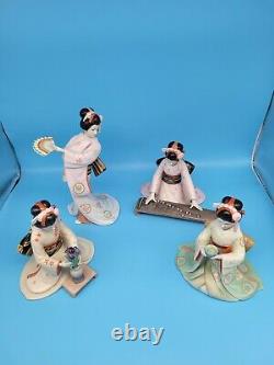 4 Tokutaro Tamai Geisha Girl Porcelain Figure Maiden PerfectBlossom TreasuredTea