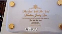 50th Anniv. Porcelain 24K Gold Trim Gone WithThe Wind Jewelry Music Box-NEVER USED