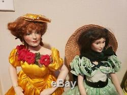 5 Gone With The Wind Porcelain Bisque Franklin Heirloom Dolls