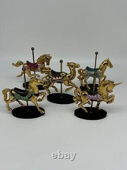 5 House of Faberge Carousel Animals Franklin Mint 1991