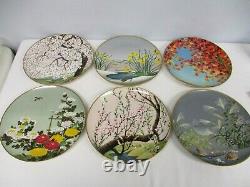 6 1979 Franklin Mint Birds & Flowers Of The Orient 10 1/4 Plates Made In Japan