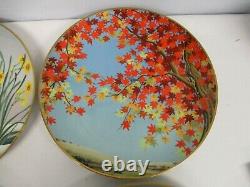 6 1979 Franklin Mint Birds & Flowers Of The Orient 10 1/4 Plates Made In Japan