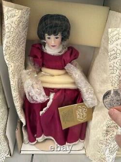 6 Franklin Mint Heirloom porcelain dolls collectible rare 1989 Gemstone