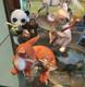 6 Gentle Menagerie Happy Landing Set Franklin Mint Porcelain Wildlife Figurines