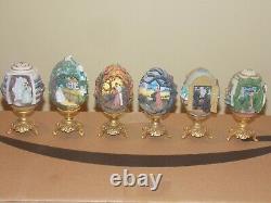 6 Pc Gone With The Wind Miniature Collection Egg Franklin Mint Complete Set