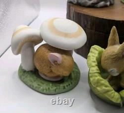 6-VINTAGE WOODLAND SURPRISES Animals JACQUELINE B SMITH 1984 PORCELAIN