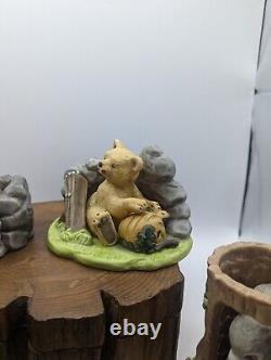 6-VINTAGE WOODLAND SURPRISES Animals JACQUELINE B SMITH 1984 PORCELAIN