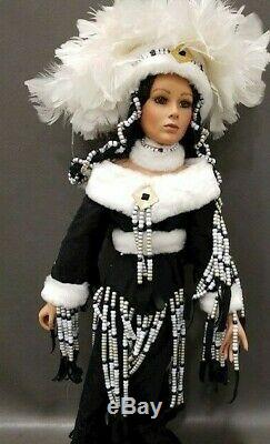 A21 33 Rustle Native American Indian Porcelain Doll Franklin Mint Winter Moon +