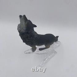 ALASKAN WOLF Porcelain Figurine Crystal Glacier Artist McMonigle FRANKLIN MINT