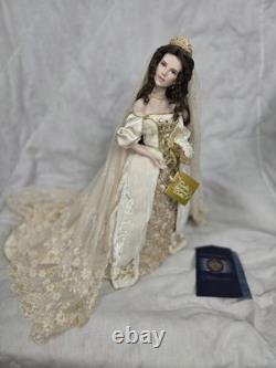 ALEKSANDRA The Faberge Winter Bride Doll 18 With Stand Franklin Mint FHD