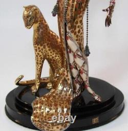 ART DECO STYLE FRANKLIN MINT Ocelot by the House of Erte Ltd. Withcertificate