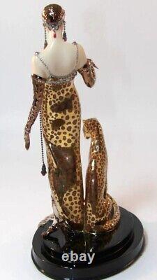 ART DECO STYLE FRANKLIN MINT Ocelot by the House of Erte Ltd. Withcertificate