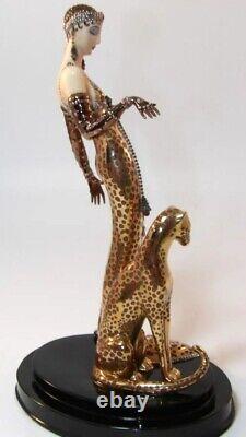 ART DECO STYLE FRANKLIN MINT Ocelot by the House of Erte Ltd. Withcertificate