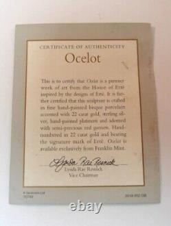 ART DECO STYLE FRANKLIN MINT Ocelot by the House of Erte Ltd. Withcertificate