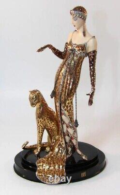 ART DECO STYLE FRANKLIN MINT Ocelot by the House of Erte Ltd. Withcertificate