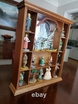 AS IS. Wizard Of Oz Franklin Mint 17 Pc Set With Cabinet Case Lot Vintage 1988