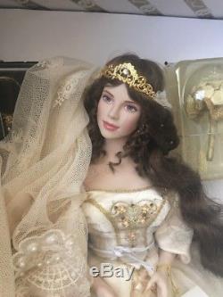 Aleksandra, Franklin Mint Porcelain Doll, Faberge Winter Bride